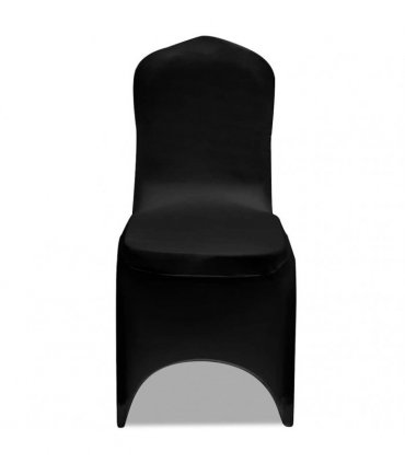 vidaXL Chair Cover Stretch Black 30 pcs