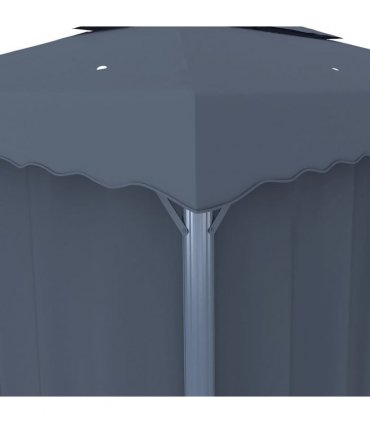 vidaXL Gazebo with Curtain 4x3 m Anthracite Aluminium