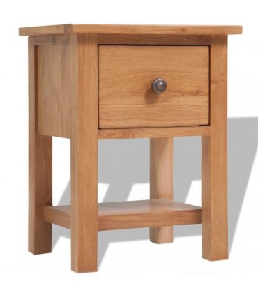 vidaXL Nightstands 2 pcs 36x30x47 cm Solid Oak Wood