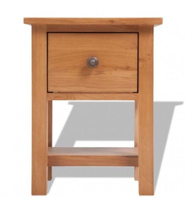 vidaXL Nightstands 2 pcs 36x30x47 cm Solid Oak Wood