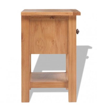 vidaXL Nightstands 2 pcs 36x30x47 cm Solid Oak Wood
