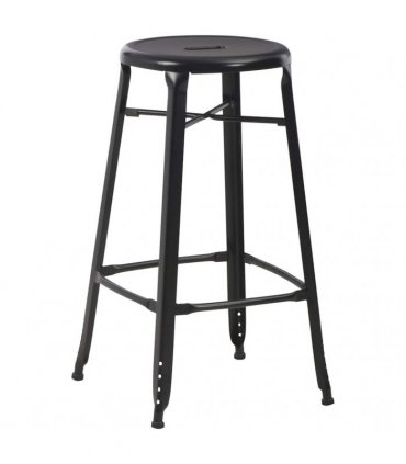 vidaXL Bar Stools 4 pcs Black Steel