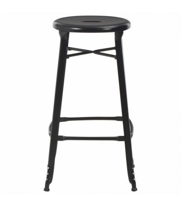vidaXL Bar Stools 4 pcs Black Steel