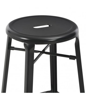 vidaXL Bar Stools 4 pcs Black Steel
