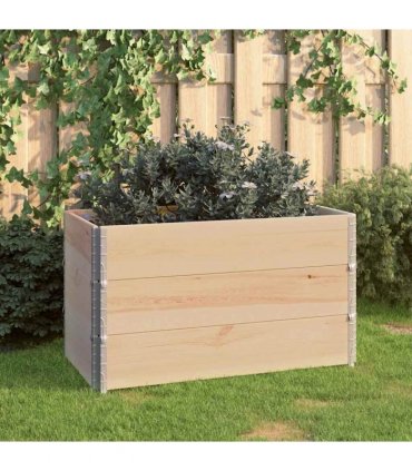 vidaXL Raised Beds 3 pcs 50x100 cm Solid Pine Wood