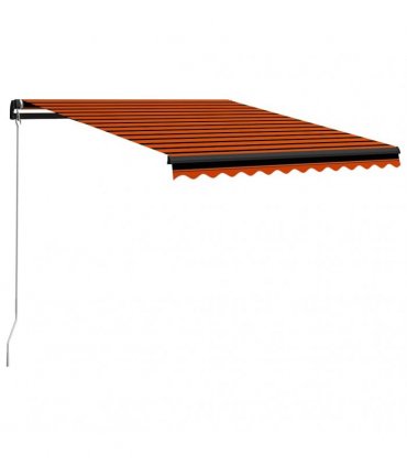vidaXL Manual Awning with Solar LED 3.5 x 2.5 m