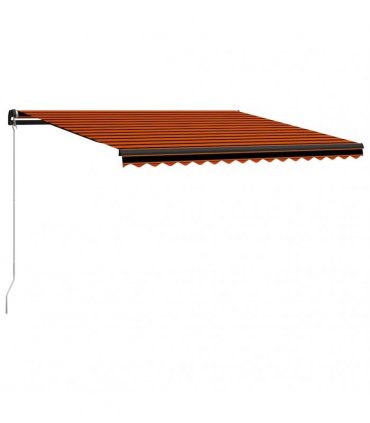 vidaXL Manual Awning with Solar LED 4.5 x 3 m