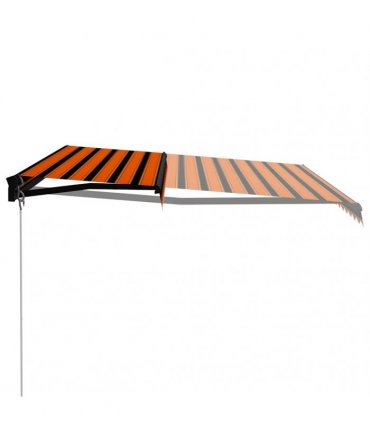 vidaXL Manual Awning with Solar LED 4.5 x 3 m
