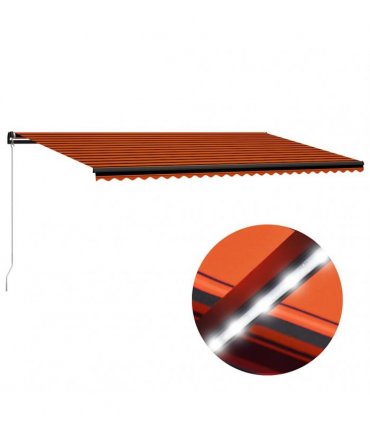 vidaXL Manual Awning with Solar LED 6 x 3 m