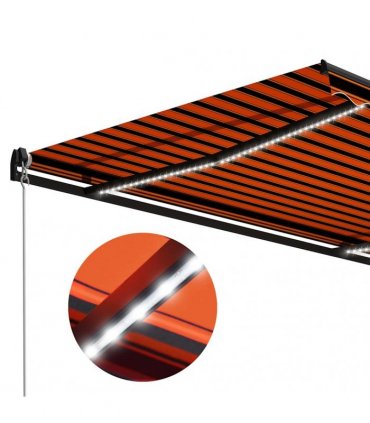 vidaXL Manual Awning with Solar LED 6 x 3 m