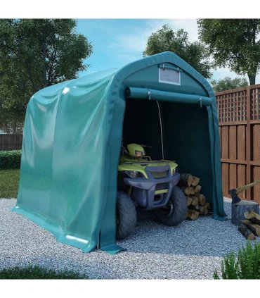 vidaXL Garage Tent PVC 1,6x2,4 m Green