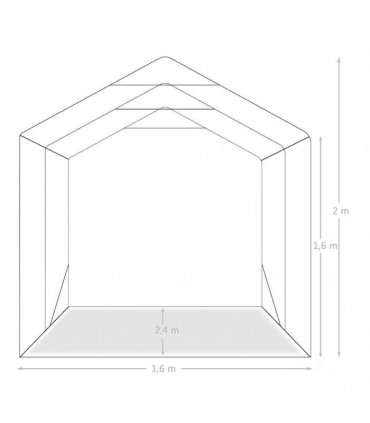 vidaXL Garage Tent PVC 1,6x2,4 m Green