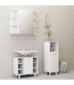 vidaXL 3 Piece Bathroom Furniture Set White Engineered Wood