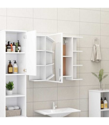 vidaXL 3 Piece Bathroom Furniture Set White Engineered Wood