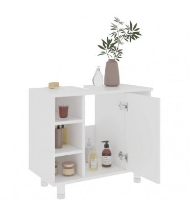 vidaXL 3 Piece Bathroom Furniture Set White Engineered Wood