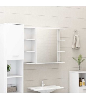 vidaXL 3 Piece Bathroom Furniture Set White Engineered Wood