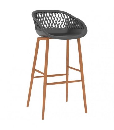 vidaXL 7 Piece Bar Set Black and Grey