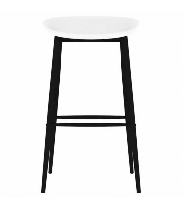vidaXL 7 Piece Bar Set Black and White