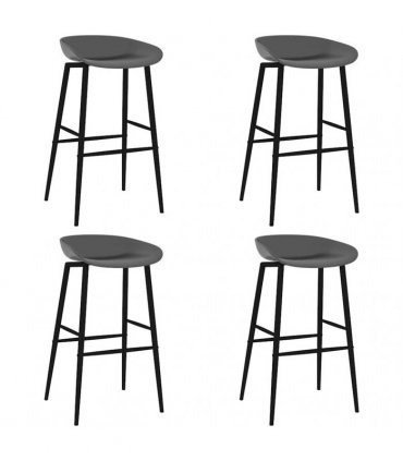 vidaXL 5 Piece Bar Set White and Grey
