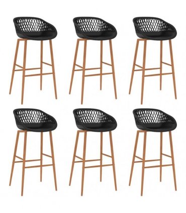 vidaXL 7 Piece Bar Set White and Black