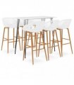 vidaXL 7 Piece Bar Set White