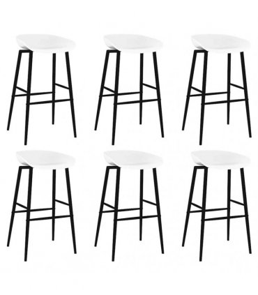 vidaXL 7 Piece Bar Set White