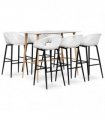 vidaXL 7 Piece Bar Set White