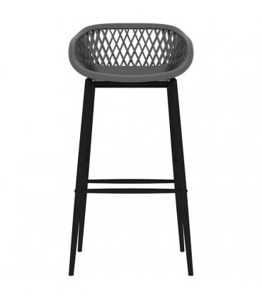 vidaXL 7 Piece Bar Set White and Grey