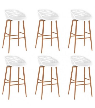 vidaXL 7 Piece Bar Set White