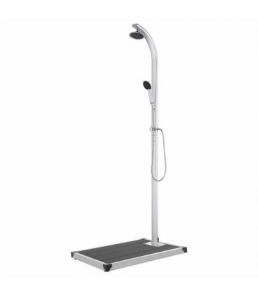 vidaXL Garden Shower with Grey Base 220 cm Aluminium