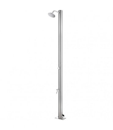 vidaXL Garden Shower with Grey Base 220 cm Stainless Steel