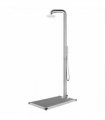 vidaXL Garden Shower with Grey Base 230 cm Stainless Steel