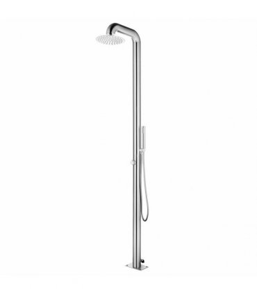 vidaXL Garden Shower with Grey Base 230 cm Stainless Steel