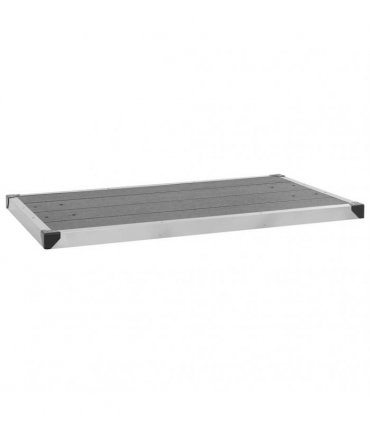 vidaXL Garden Shower with Grey Base 230 cm Stainless Steel