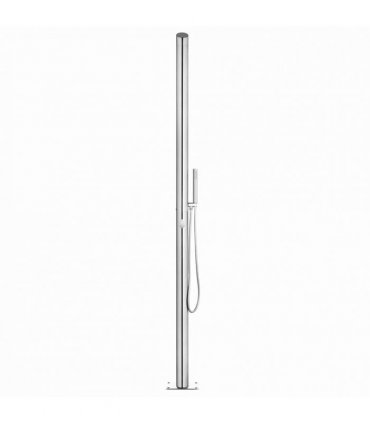 vidaXL Garden Shower with Grey Base 225 cm Stainless Steel