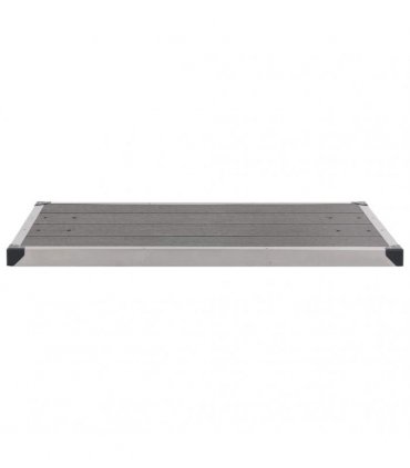 vidaXL Garden Shower with Grey Base 225 cm Stainless Steel