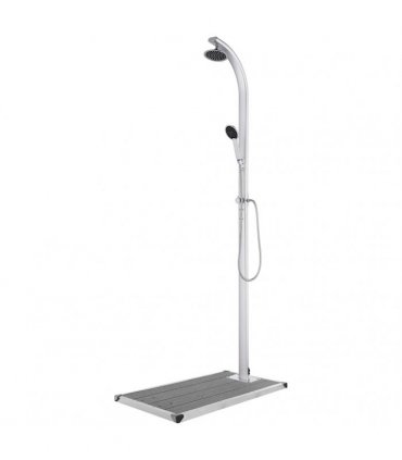 vidaXL Garden Shower with Grey Base 220 cm Aluminium