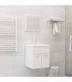 vidaXL Bathroom Furniture Set White Engineered Wood