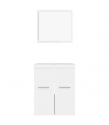 vidaXL Bathroom Furniture Set White Engineered Wood