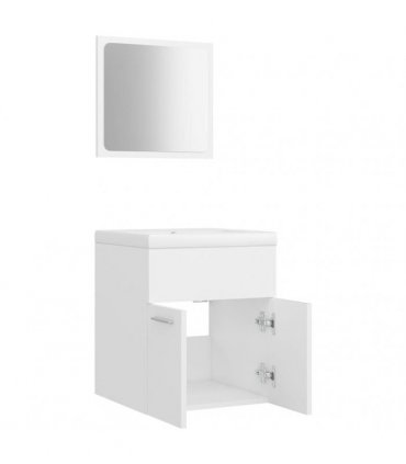vidaXL Bathroom Furniture Set White Engineered Wood