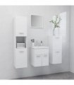 vidaXL Bathroom Furniture Set White Engineered Wood