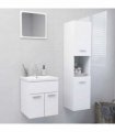 vidaXL Bathroom Furniture Set White Engineered Wood