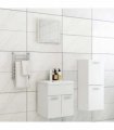 vidaXL Bathroom Furniture Set White Engineered Wood