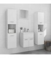 vidaXL Bathroom Furniture Set White Engineered Wood