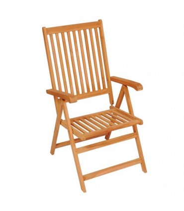 vidaXL Reclining Folding Chairs 8 pcs Solid Teak Wood
