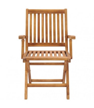 vidaXL Folding Chairs 8 pcs Solid Teak Wood