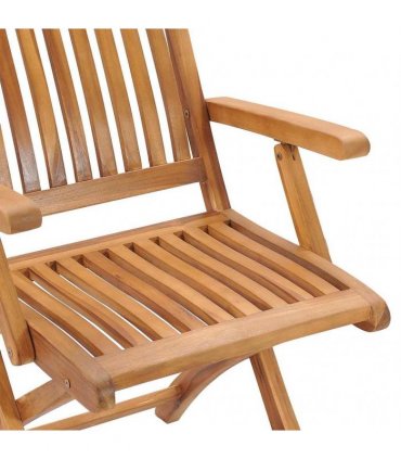 vidaXL Folding Chairs 8 pcs Solid Teak Wood