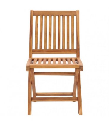 vidaXL Folding Chairs 6 pcs Solid Teak Wood