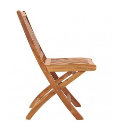 vidaXL Folding Chairs 8 pcs Solid Teak Wood
