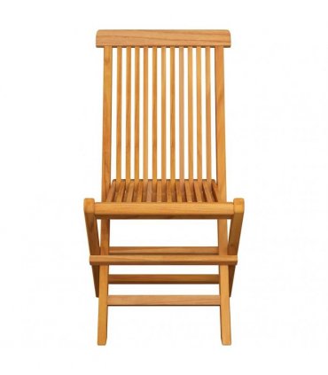 vidaXL Folding Chairs 8 pcs Solid Teak Wood